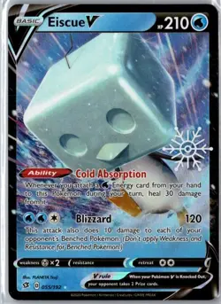 Eiscue V 055/192 Holo Promo Snowflake Stamped Pokemon Near Mint - Image 1