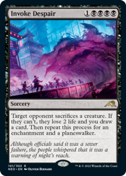 Invoke Despair Light Play, English Magic the Gathering MTG Kamigawa: Neon Dynast - Image 1