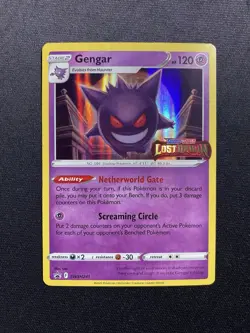 Pokemon TCG Gengar SWSH241 Lost Origin Black Star Promo Near Mint Condition - Image 1