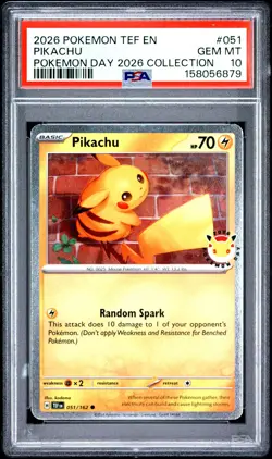 2026 POKEMON TEF EN-TEMPORAL FORCES POKEMON DAY 2026 COLLECTION PIKACHU PSA 10 - Image 1