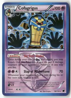 Cofagrigus (Team Plasma) (56) [PLF - 56/116] Holo Rare Plasma Freeze EN NM - Image 1