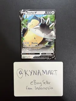 Snorlax V 030/S-P [C] - Pokemon Promo Pedang & Perisai Stamped Indonesian [RARE] - Image 1