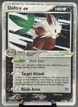 Pokemon TCG Shiftry ex 97/108 Holo Ultra Rare Power Keepers 2007 LP Vintage - Image 1