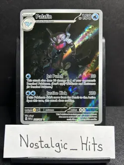Palafin 225/091 Pokemon Paldean Fates Illustration Rare (IR) Holo NM-LP - Image 1