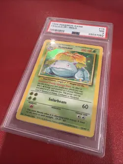 1999 Pokemon Game Venusaur Holo #15 PSA 7 NM - Image 3