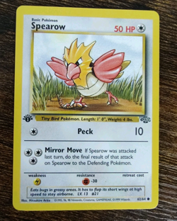 Pokemon Jungle 1st Edition Spearow 62/64 Non Holo NM-MINT - Image 1