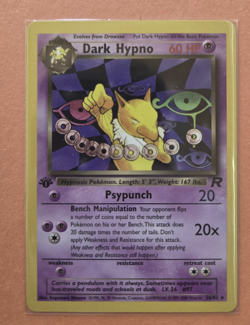 Dark Hypno 26/82 NM - Team Rocket - 1st Edition Non-Holo Rare - Vintage Pokemon - Image 1