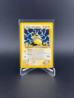 Pokemon TCG Lt. Surge's Electabuzz 6/132 Gym Heroes Holo Rare Unlimited NP Mint! - Image 1