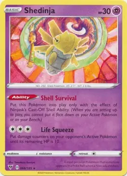 POKEMON TCG - VIVID VOLTAGE - SHEDINJA - UNCOMMON - 066/185 - Image 1