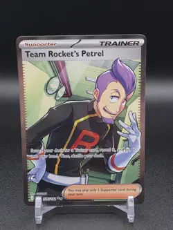 Team Rocket's Petrel 226/182 Pokemon Destined Rivals Ultra Rare Full Art Holo NM - Image 1
