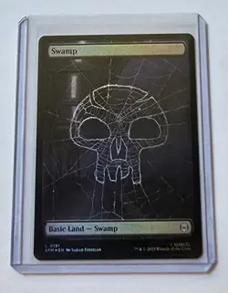 English MTG Foil Swamp (0191) - Foil Marvel's Spiderman - Image 2