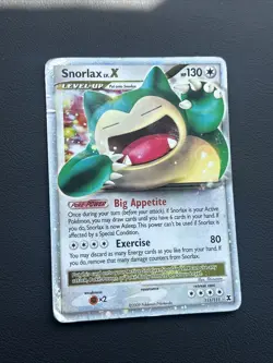 Pokemon Snorlax LV.X 111/111 Rising Rivals Ultra Rare Holo DMG - Image 1