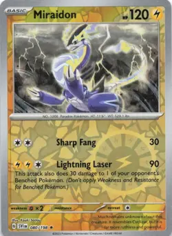 Pokemon TCG - Miraidon - Scarlet & Violet - Reverse Holo - 080/198 - Image 1