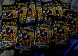Crown Zenith Lot of 14 Pokemon TCG Sealed Booster Packs - Image 1