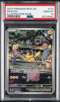 2023 POKEMON MEW EN-151 ILLUSTRATION RARE #173 PIKACHU PSA 10 - Image 1