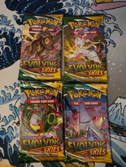 Pokemon TCG Evolving Skies Booster Pack Art Set Sealed - Image 1