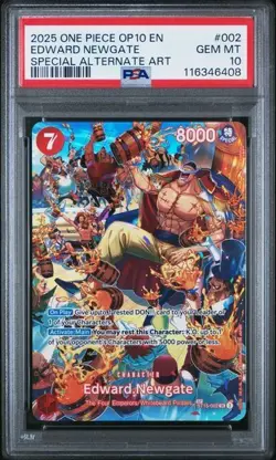 2025 One Piece OP 10 English Edward Newgate Alternate Art SP ST15 002 SR PSA 10 - Image 1
