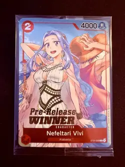 One Piece TCG Nefeltari Vivi ST01-009 Pre Release Winner Promo Englisch Sealed - Image 1