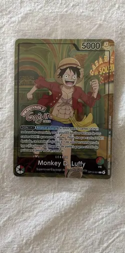 Carte One Piece TCG – Monkey D. Luffy OP13-001 – Musee Grevin Paris Exclusive - Image 1
