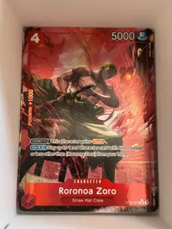ST21-015 Roronoa Zoro AA Alt Art English SR One Piece TCG Card Game - Image 1