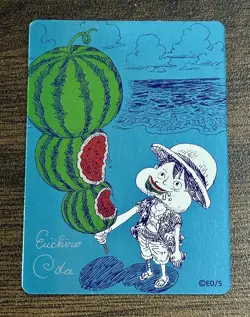 One Piece Luffy Watermelon MetaKira NatsuComi 2026 Eiichiro Oda Promo Card Japan - Image 1