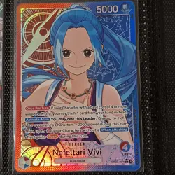 One Piece TCG Card Nefeltari Vivi Leader AA alt art EB03-001 Heroines English NM - Image 1