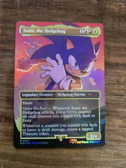 MTG - Sonic the Hedgehog - Secret Lair - Foil - Borderless - NM - Image 1