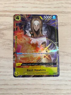 OP10-109 Basil Hawkins AA Alt Art English R NM One Piece TCG Card Game - Image 1