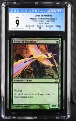 BIRDS OF PARADISE 10th Edition Foil Rare CGC 9 Q++ MTG [Nostalgium] - Image 1