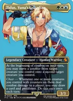 [1x] Tidus, Yuna's Guardian - Foil - Borderless Near Mint, English UB: Final Fan - Image 1