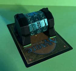 Spindown dial life counter - Tabletop/MTG - 3 Digit - Unique Metallic Turquoise - Image 3