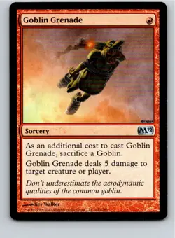 Magic the Gathering Goblin Grenade Magic 2012 (M12) MTG Free Shipping! - Image 1