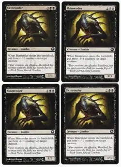 Skinrender x4 4x 2010 Scars of Mirrodin PLAYSET Black Unc Creature MTG NM AZ1 - Image 1