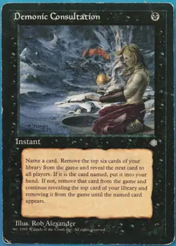 Demonic Consultation Ice Age VHP/DAMAGED Uncommon CARD (518728) ABUGames - Image 1