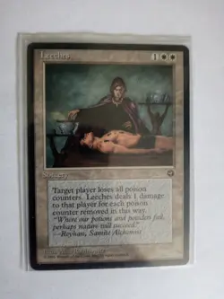 Leeches - MTG Homelands - Rare - 1995 - Lightly Played - Magic the Gathering - Image 1