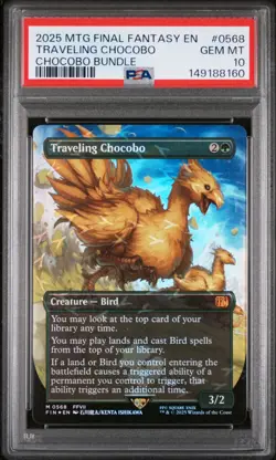 2025 MTG FINAL FANTASY CHOCOBO BUNDLE #0568 TRAVELING CHOCOBO PSA 10 - Image 1