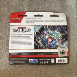 Pokemon TCG Stellar Crown Booster Blister Tinkaton, 3 Pack, 1 Promo Card Sealed - Image 2