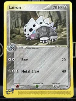 Pokemon TCG Lairon EX Ruby and Sapphire 36/109 Regular Uncommon NM - Image 3
