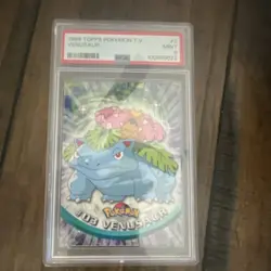 Topps 1999 Pokemon T.V. Venusaur #3 Foil PSA 9 Graded English Vintage - Image 1