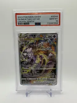 2023 Pokemon SWSH Crown Zenith Mewtwo VSTAR Galarian Gallery #GG44/GG70 PSA 10 - Image 1