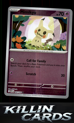 Reverse Holofoil Mimikyu 042/094 Pokemon Common ME02: Phantasmal Flames Card NM - Image 1