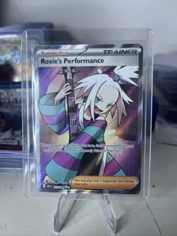Pokemon TCG Roxie's Performance 112/086 Chaos Rising Full Art Holo NM - Image 1