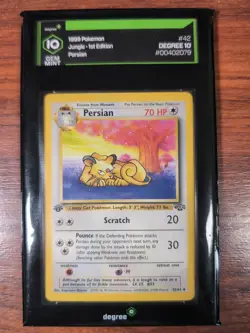 Pokemon TCG Persian Jungle 42/64 1st Edition DEGREE 10. - Image 1