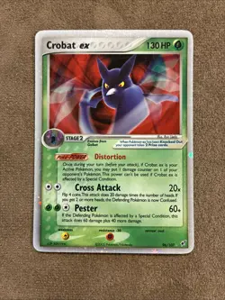 Pokemon TCG Crobat EX Holo 2005 Deoxys 96/107 Excellent - Near Mint Condition - Image 1