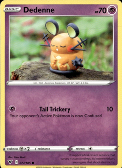 POKEMON TCG - VIVID VOLTAGE - DEDENNE - UNCOMMON - 077/185 - Image 1