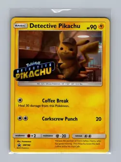 Detective Pikachu - (Stamped) SM190 Holo Promo Sun & Moon Promo Pokemon MP - Image 1