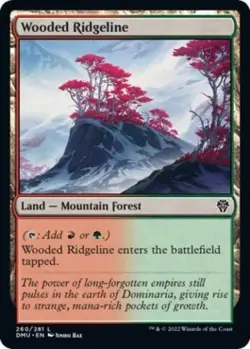 Wooded Ridgeline -Foil Light Play MTG Dominaria United - Image 1