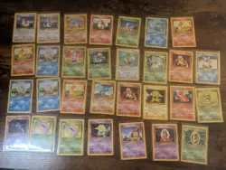 Lot Of 30 Vintage Base Set Pokemon Cards Lot 5 - Image 1