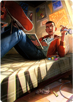 Miles Morales - Art Series 35/54 - Marvel's Spider-Man MTG - Art Card - Image 1
