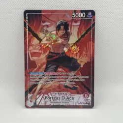 Portgas D Ace Alt Art Leader OP16-001 Time of Battle ENGLISH - Image 1